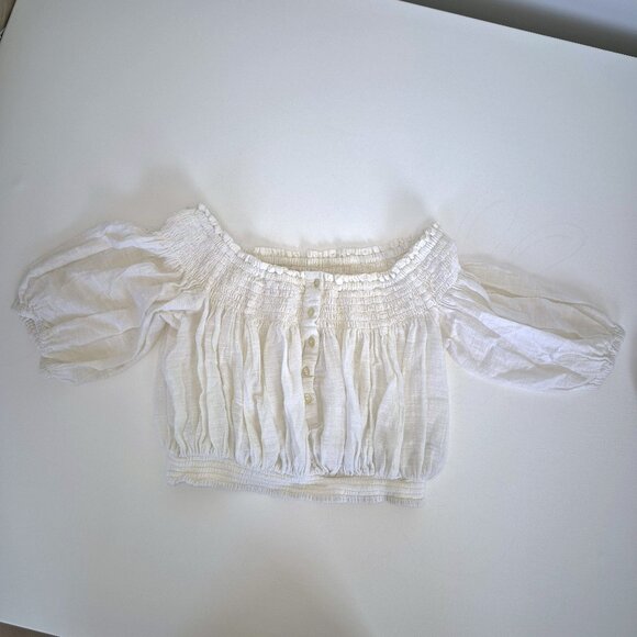 Free People Off-Shoulder peasant Blouse - Picture 1 of 5